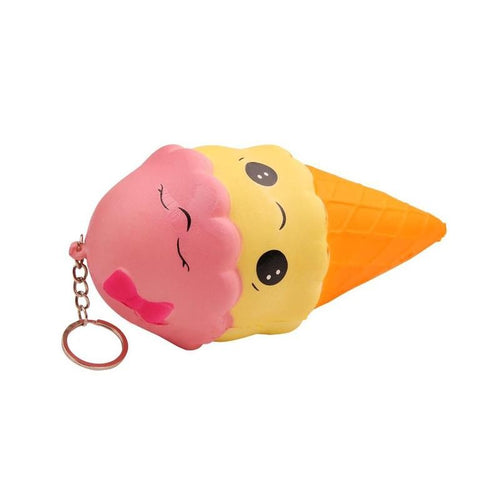 Ice Cream Food Cone Pendant Bread Cake Squishy Squishi Slow Rising Toy for Kids Relieves Stress